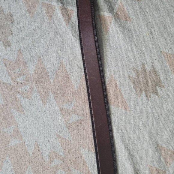 Columbia Double Stitch Brass Buckle Brown Leather Belt Men's 40 - Picture 5 of 8